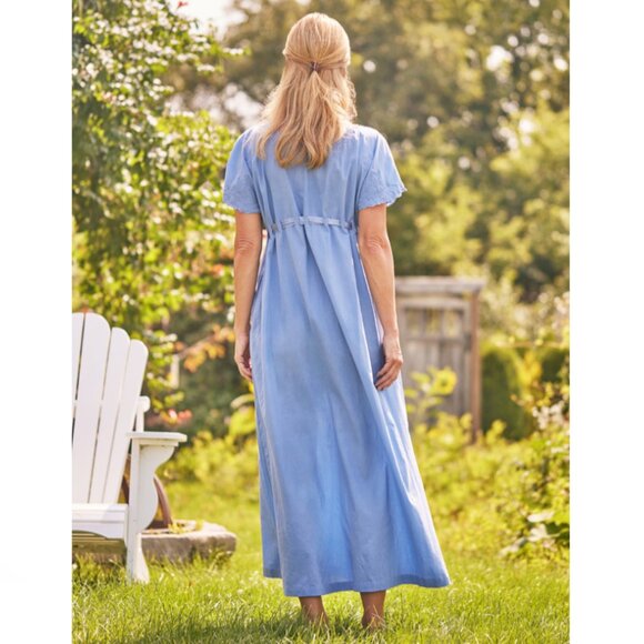 April Cornell Ribbon Nighty Nightgown Size Small Like New Cottagecore Embroidery - Picture 3 of 13